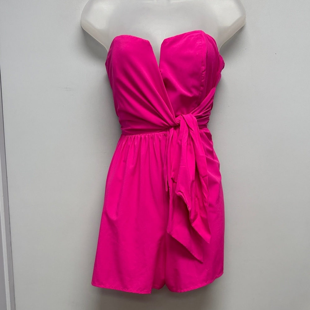 Mustard Seed Pink Strapless Romper Size Medium